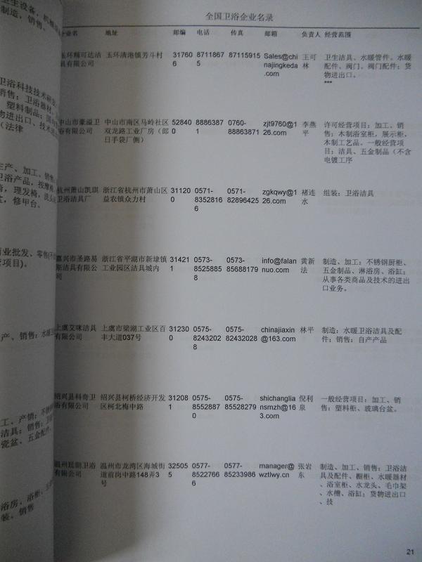 中國衛浴企業黃頁可開展精準營銷，電話營銷、郵件營銷、傳真營銷等等多管齊下，圓您銷售冠軍夢